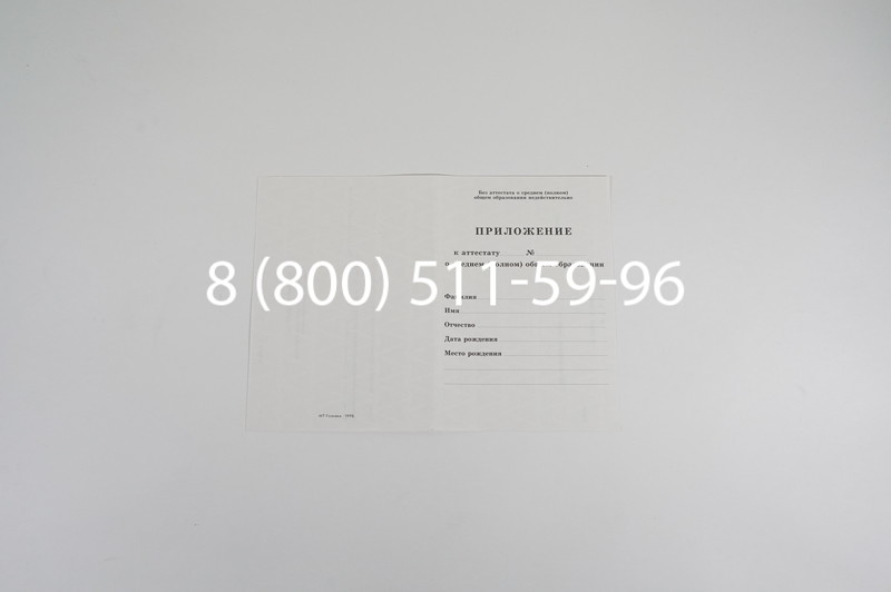 Аттестат за 11 класс 1994-2006 годов в Саратове