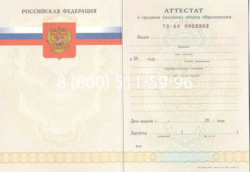 Купить Аттестат за 11 класс 2007-2010 годов в Саратове