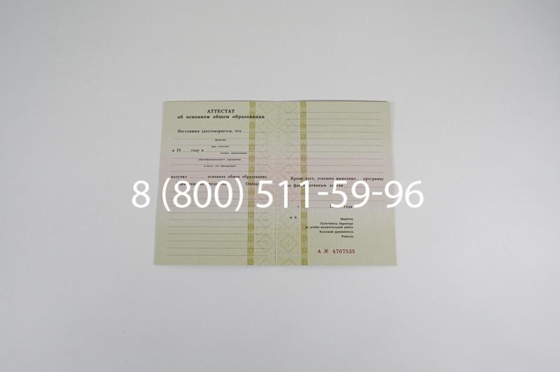 Купить Аттестат за 9 класс 1994-2006 годов в Саратове